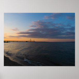 Mackinaw City Dusk Poster