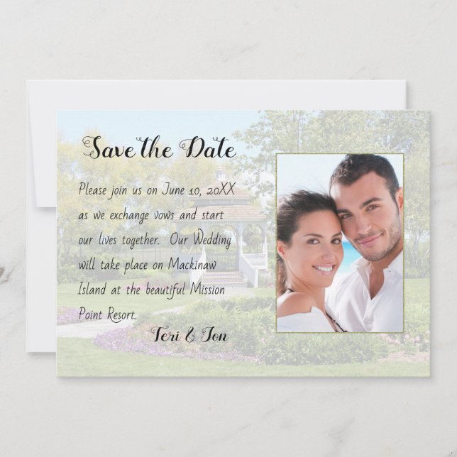 Mackinaw Island Save the Date (Vorderseite)