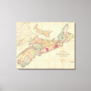 Mackinlays Karte der Provinz von Neuschottland 3 Leinwanddruck