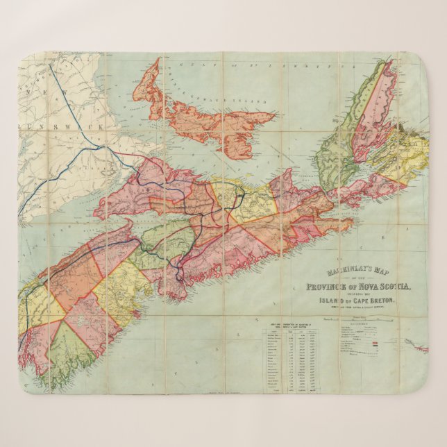 Mackinlays Karte der Provinz von Neuschottland 4 Sherpadecke (Vorderseite (Horizontal))