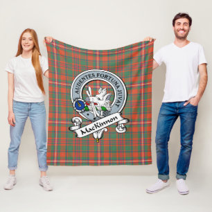 MacKinnon Ancient Clan Abzeichen Tartan Kariert Fleecedecke