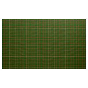MacKinnon Tartan Green, et tissu Brown Plaid