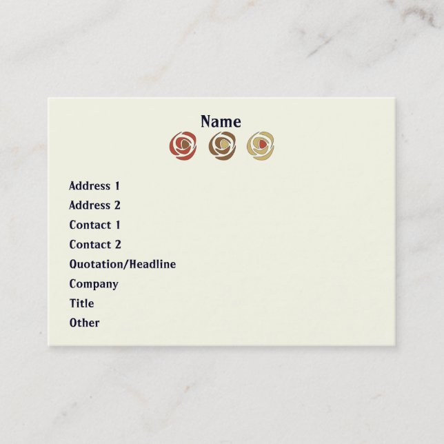 Mackinroses Visitenkarte (Vorderseite)