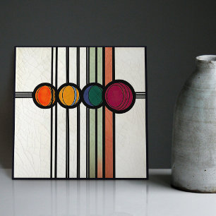 Mackintosh Art Deco abstrakte Blumenwanddekoration Fliese