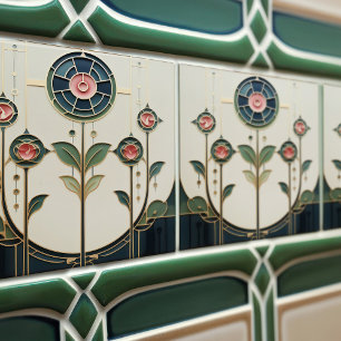 Mackintosh Art Deco Abstrakte Wand-Deco Fliese