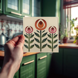 Mackintosh Art Deco Abstrakte Wand-Deco Fliese