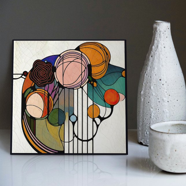 Mackintosh Art Deco Abstrakte Wand-Deco Fliese (Von Creator hochgeladen)