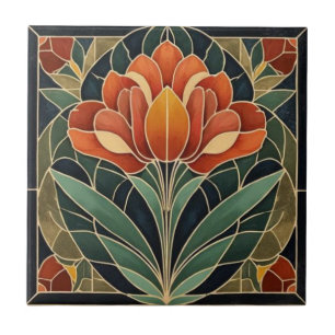 Mackintosh Art Deco abstrakter Blumenschmuck für d Fliese
