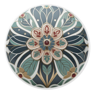 Mackintosh Art Deco abstrakter Blumenschmuck für d Keramikknauf