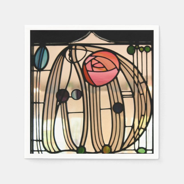 Mackintosh - Glasfenster, das Hill House Serviette (Vorderseite)