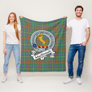 MacKintosh Jagd Ancient Clan Abzeichen Tartan Kari Fleecedecke