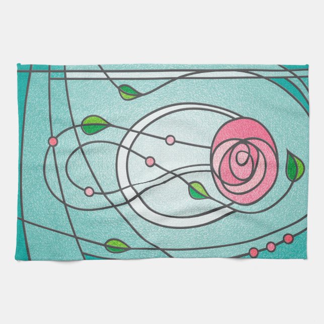 Mackintosh-Rose Küchentuch (Horizontal)