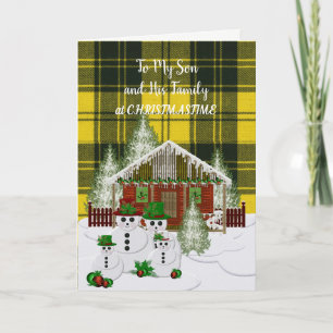 MacLachlan Dress Tartan Weihnachtskarte Feiertagskarte