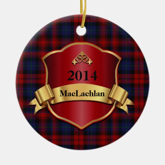 MacLachlan  Tartan Plaid Custom ornament (Vorne)