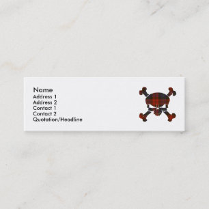 MacLachlan Tartan-Schädel keine Fahne Mini Visitenkarte