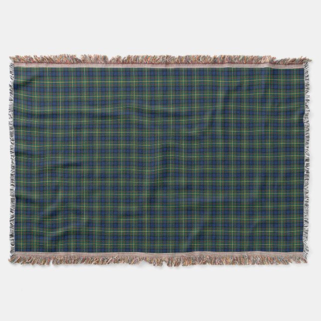 MacLaren Clan Blue, Green und Yellow Tartan Decke (Vorderseite)