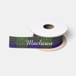 Maclaren Clan karierter schottischer Tartan Satinband