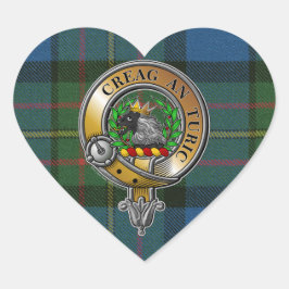 MacLaren Tartan & Abzeichen Herz-Aufkleber