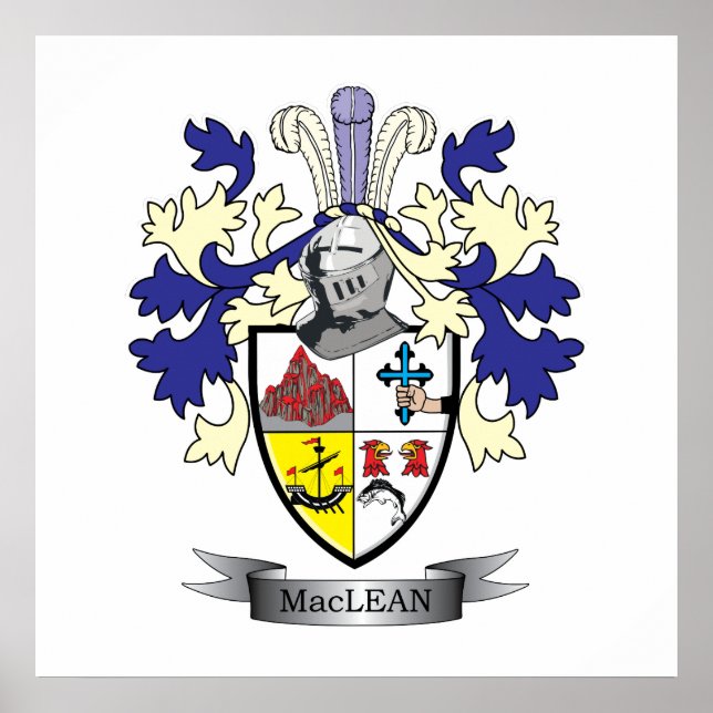 MacLean-Familienwappen-Wappen Poster (Vorne)