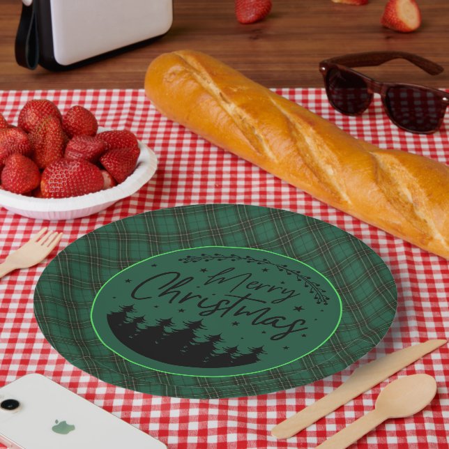 MacLean jagt altem schottischen Tartan zu Weihnach Pappteller (Picknick)