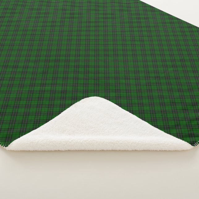 MacLean Tartan Green und Black Kariert Sherpadecke (3/4)