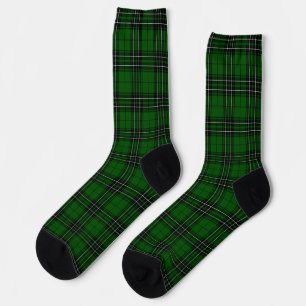 MacLean Tartan Green und Black Kariert Socken