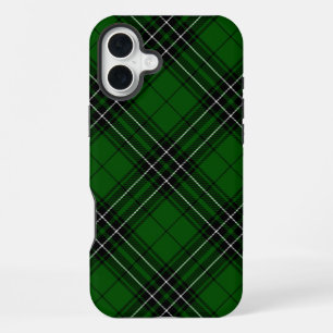 MacLean-Tartan Grün und Schwarz Karo iPhone 16 Plus Hülle