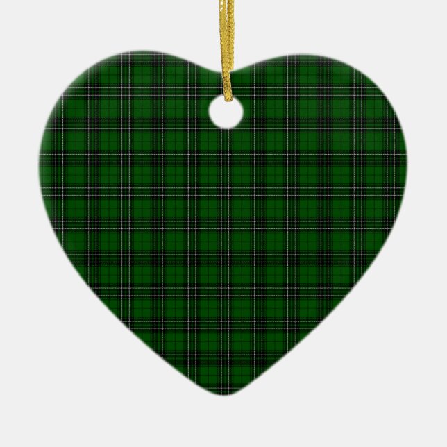 MacLean Tartan Keramik Ornament (Vorne)