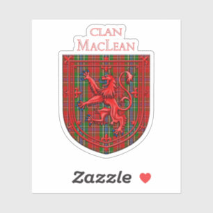MacLean Tartan Scottish Kariert Lion Rampant Aufkleber