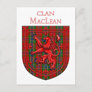 MacLean Tartan Scottish Plaid Lion Rampant Postkarte