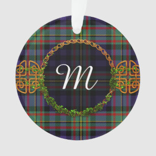 MacLellan Tartan und Monogram Ornament