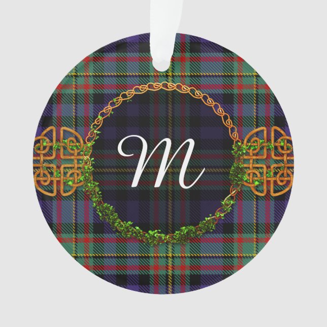 MacLellan Tartan und Monogram Ornament (Vorderseite)