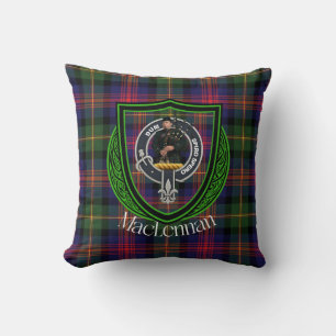 MacLennan schottischer Clan Tartan & Wappen Kissen