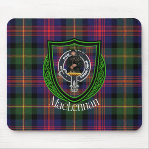 MacLennan schottischer Clan Tartan & Wappen Mousepad