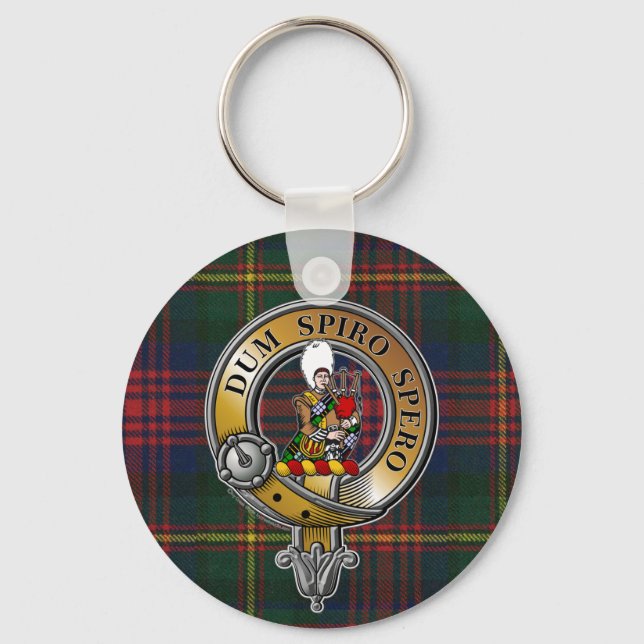 MacLennan Tartan & Abzeichen Schlüsselanhänger (Vorderseite)