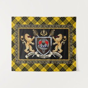 Macleod Clan Abzeichen & Motto mit Löwen Wandteppich
