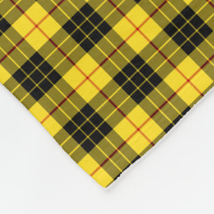 MacLeod Clan Bright Yellow and Black Tartan Fleecedecke
