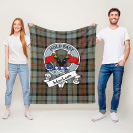 MacLeod of Harris Weathered Clan Abzeichen Tartan Fleecedecke