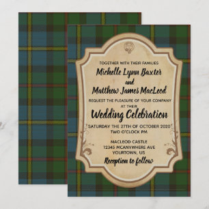 MacLeod Tartan Faire-part de mariage