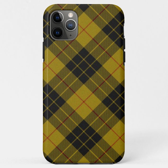 MacLeod-Tartan gelb-schwarzes Karo Case-Mate iPhone Hülle (Rückseite)