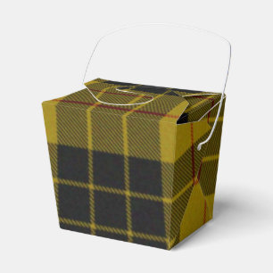 MacLeod-Tartan gelb-schwarzes Karo Geschenkschachtel