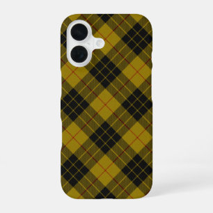MacLeod-Tartan gelb-schwarzes Karo iPhone 16 Hülle