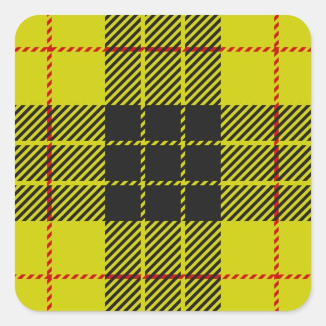 MacLeod-Tartan-Muster Quadratischer Aufkleber (Vorderseite)