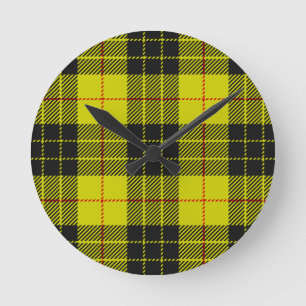 MacLeod-Tartan-Muster Runde Wanduhr