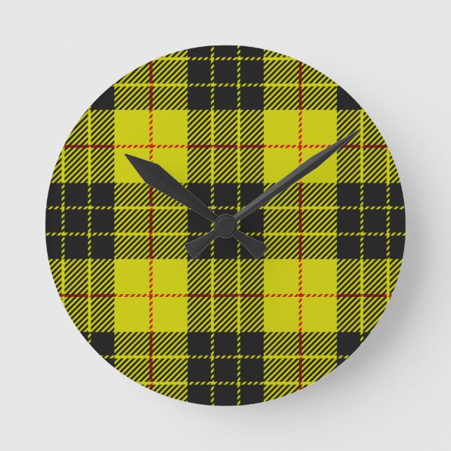 MacLeod-Tartan-Muster Runde Wanduhr (Vorderseite)