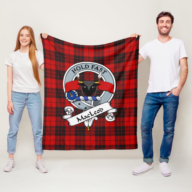 MacLeod von Raasay Clan Abzeichen Tartan Kariert Fleecedecke (Beispiel)