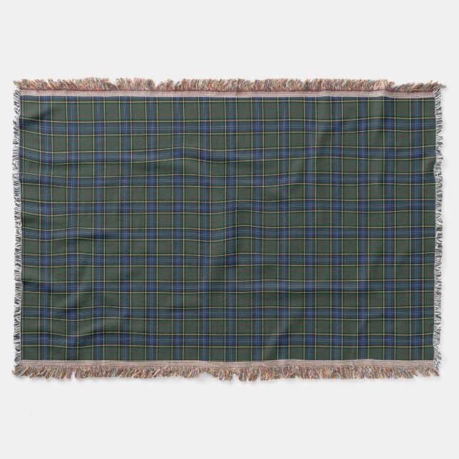 MacMillan Clan Jagd Tartan Blue und Green Kariert Decke (Vorderseite)