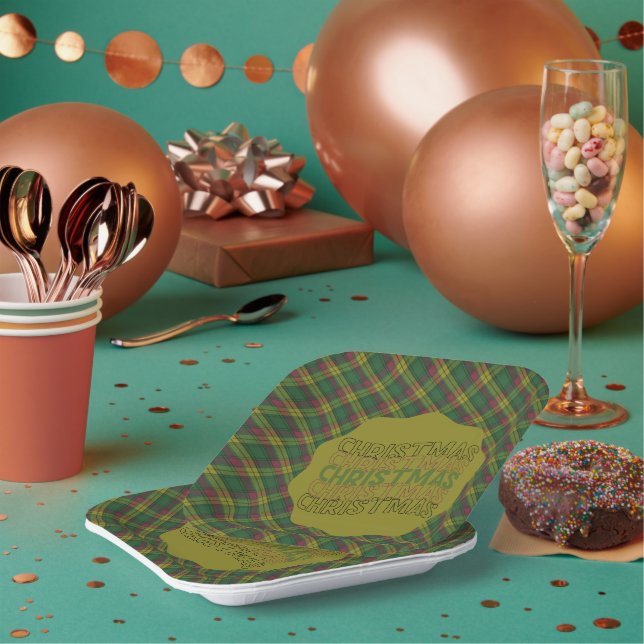 MacMillan Old Ancient Scottish Tartan Christmas  Pappteller (Multi)