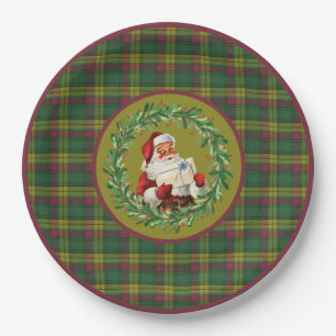 MacMillan schottischer Clan-Tartan-Weihnachten Pappteller