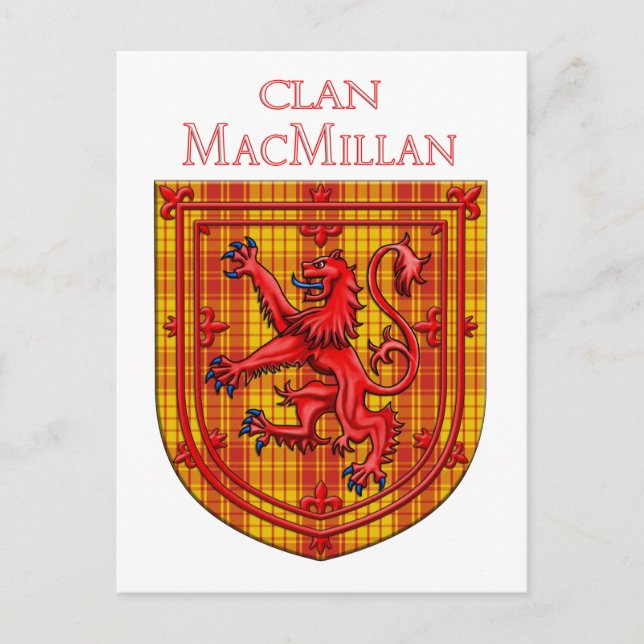 MacMillan Tartan Scottish Kariert Lion Rampant Postkarte (Vorderseite)